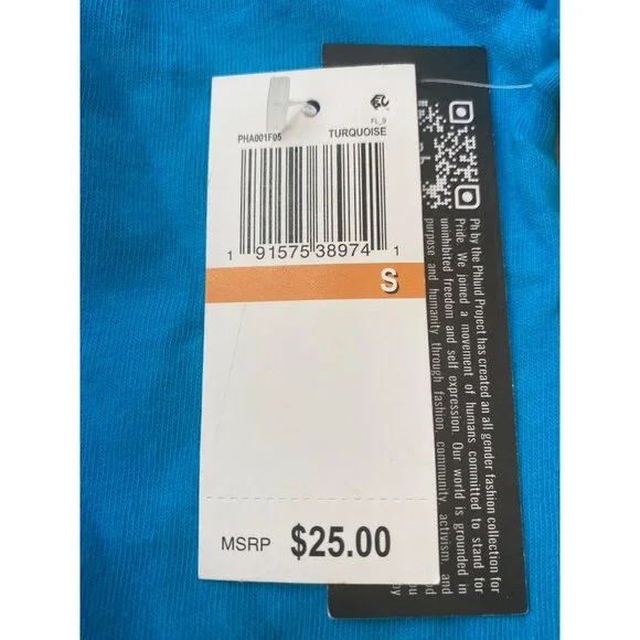 The Phluid Project Men’s Graphic T-Shirt Turquoise Size S NWT - Picture 4 of 5